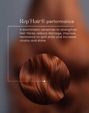 Rep'Hair ® performance - A biomimetic ceramide to strengthen hair fibres, reduce damage, improve resistance to split ends and increase vitality and shine. Long healthy hair with soft waves.