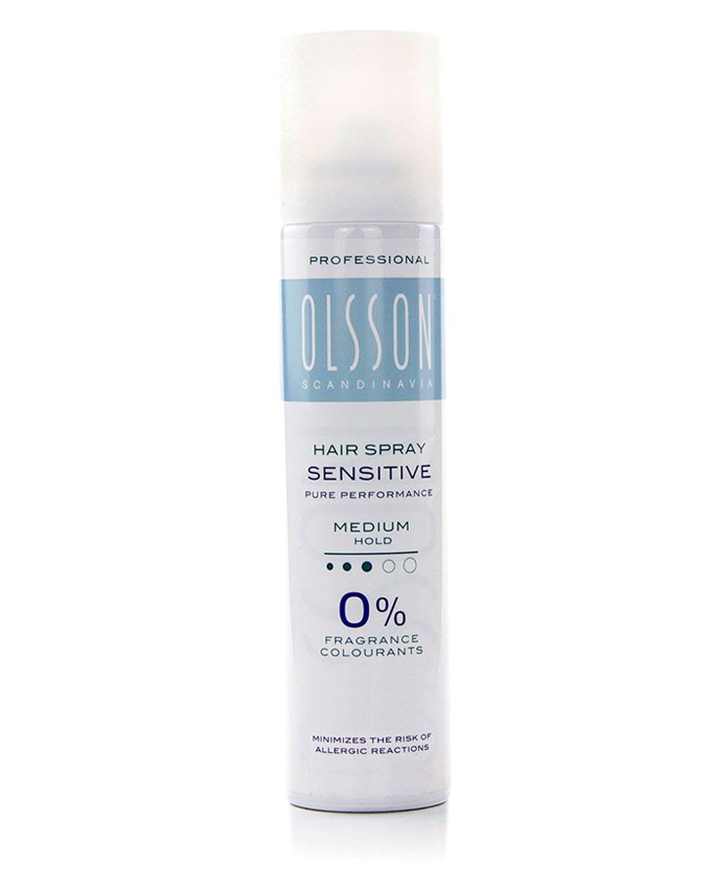 Sensitive Hair Spray for allergy sufferers. Best selling from the Olsson collection. Allergy-friendly. Suitable for Asthma sufferers. Fragrance-free styling!