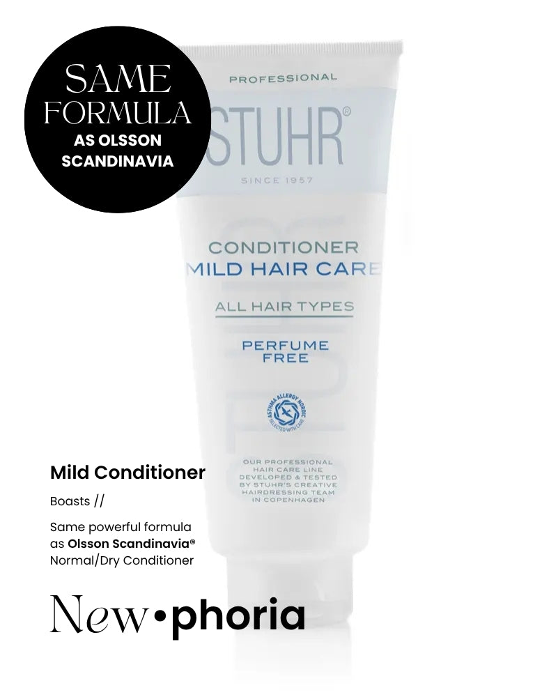 Stuhr® Mild Conditioner. Boasts the Same powerful formula as Olsson Scandinavia® Normal/Dry Conditioner. 