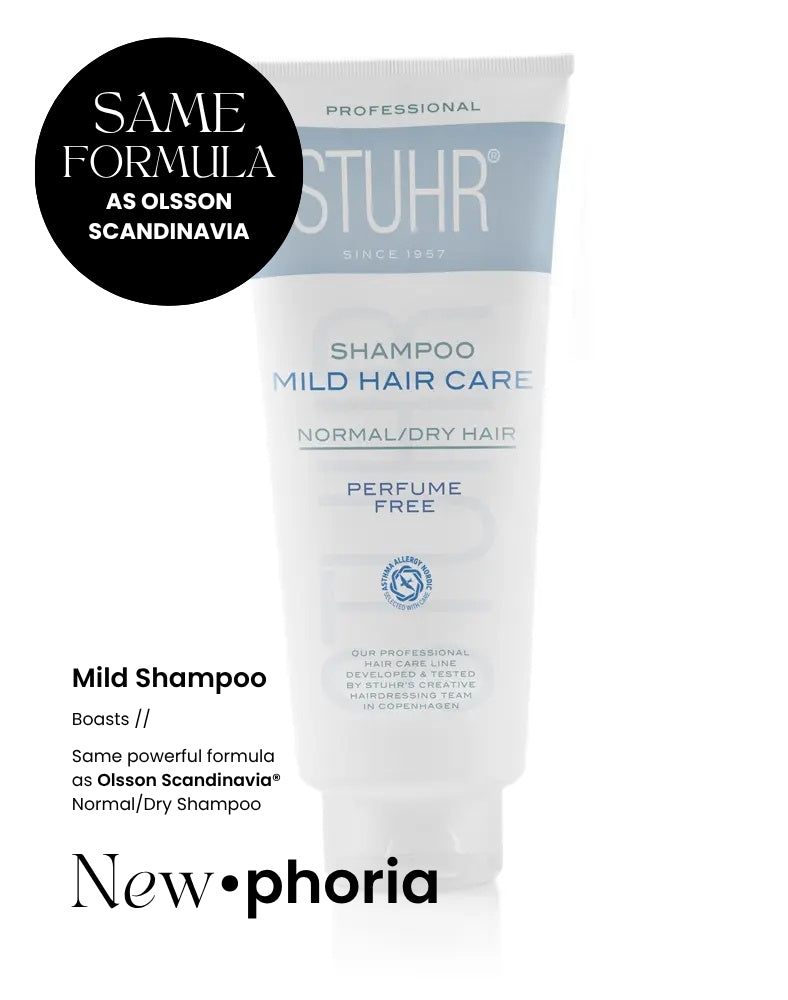 Stuhr® Mild Shampoo. Boasts the Same powerful formula as Olsson Scandinavia® Normal/Dry Shampoo. 