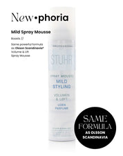 Stuhr® Mild Spray Mousse. Boasts the Same powerful formula as Olsson Scandinavia® Lift & Volume Mousse Spray. 